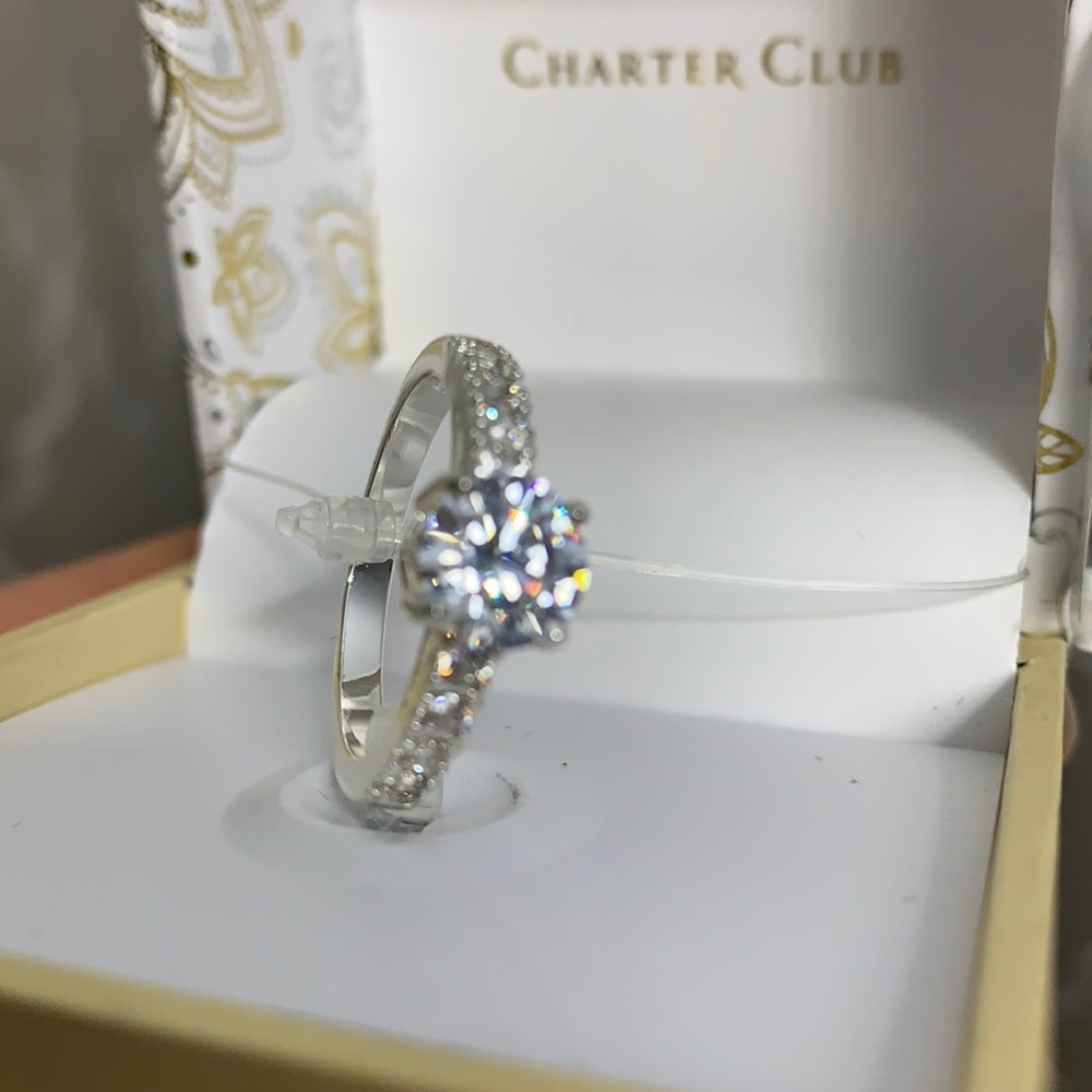 Cubic zirconia ring size 8